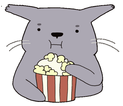 Cat Popcorn Sticker