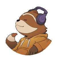 Chillhop Raccoon Sticker by Chillhop Music