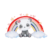 elistorycriativo panda arco iris elistorycriativo pandinha Sticker