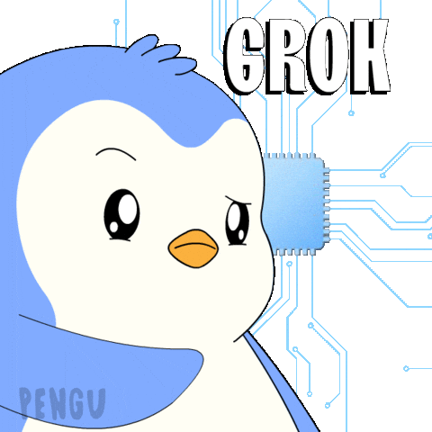 Think Artificial Intelligence Sticker by Pudgy Penguins