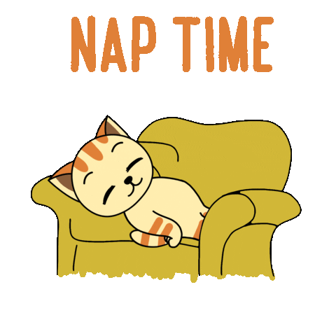 Tired Good Night Sticker by GoodMorningCat