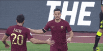 high five kostas manolas GIF by AS Roma