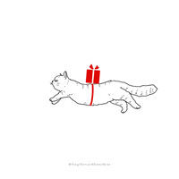 bugthecardboardcat cat run box present GIF