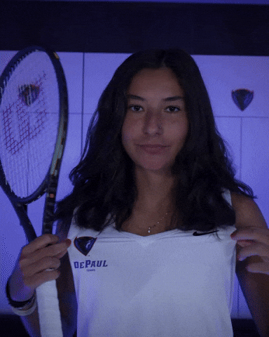 Womens Tennis GIF by DePaul Athletics