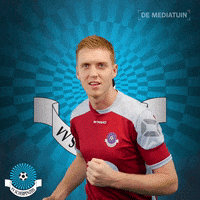 Voetbalvereniging_Scherpenzeel goal voetbal blauwwit hoofdklasse GIF