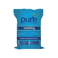 thepurefeedcompany working horse feed pure feed the pure feed company Sticker