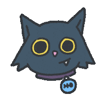Happy Black Cat Sticker