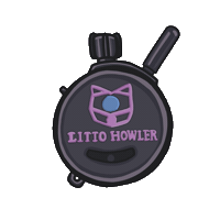 littohowler dogmom doggear litto ecollar Sticker