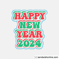 Happy New Year 2024 GIF by sendwishonline.com