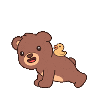 Push Up Rubber Duck Sticker by BEARISH