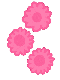 Doodle Pink Flowers Sticker