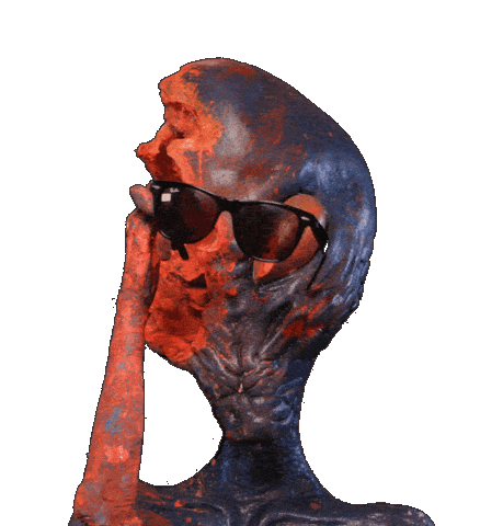 Extra Terrestrial Sunglasses Sticker by The Horror Section