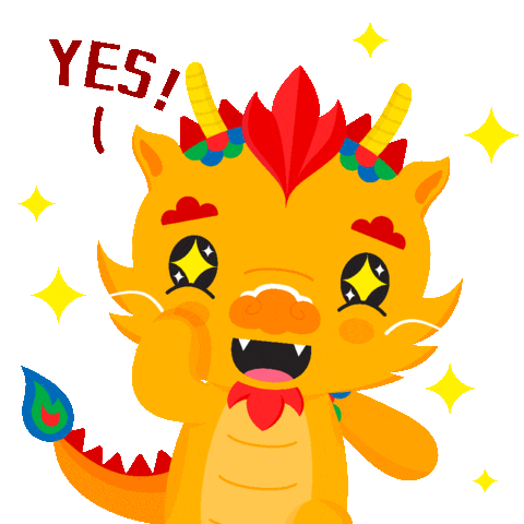 Happy Dragon Sticker by 100PLUS Malaysia