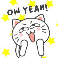Cute Cat Sticker by KIKI