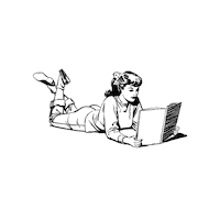Reading Read Sticker by Desnuda Tequila