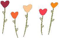 Flowers Hearts Sticker by OneSquigglyLine