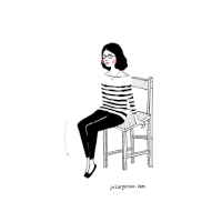 juliayellow illustration fitness black and white exercise GIF