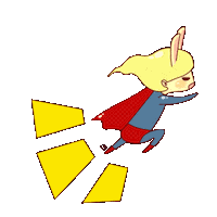 cici1206 up bunny fly rabbit Sticker