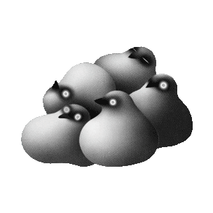 jumping little birds Sticker by Yi Pan