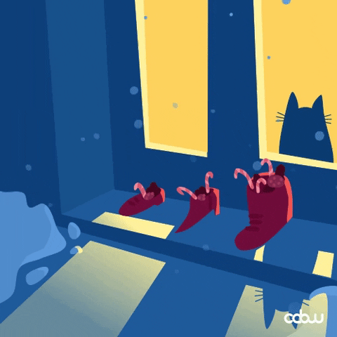 Cat Christmas GIF by cabuu
