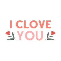 I Love You Flower Sticker