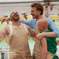Friends Hug GIF by The Great British Bake Off