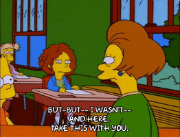 bart simpson edna carapple GIF