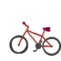 Red Bike Fun Sticker