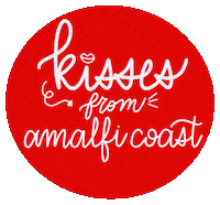 emanuelaesposito_design kiss lettering calligraphy amalficoast Sticker