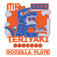 Godzilla Bowl Sticker by Charro Mexican Food