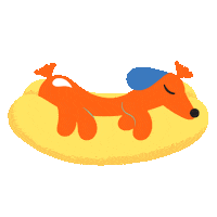 happyegg dog tired sleep sleepy Sticker