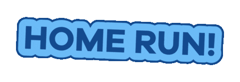 Home Run Text Sticker