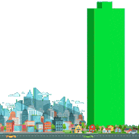 Green Bar Superman Sticker by BigBrains