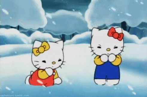 Freezing Hello Kitty GIF