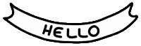 banner hello Sticker