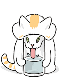 Nenekoday love happy cat heart Sticker