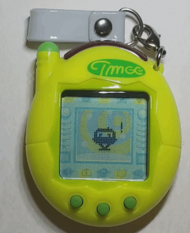 giphygifmaker tamagotchi keitama gozarutchi GIF