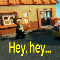 The Simpsons Eating GIF by LEGO