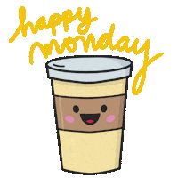 Happy Coffee Sticker by Cat & Raven