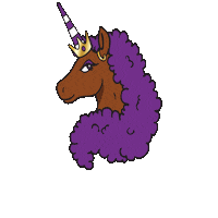 Unicorns Blackunicorn Sticker by Afro Unicorn