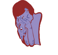 Anxiety Melting Sticker by violeta.visual