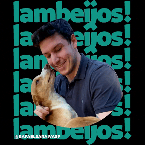rafaelsaraivasp giphygifmaker dog beijo beijar GIF