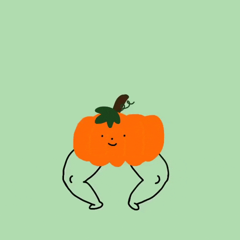 mollychou excited halloween pumpkin jackolantern GIF
