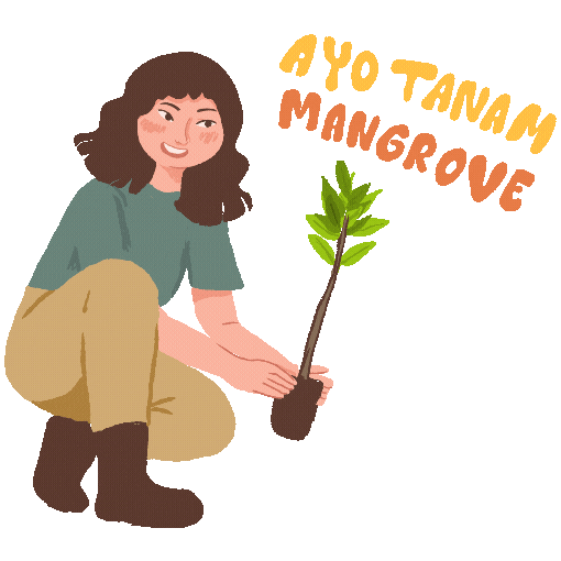 mediabrgm giphyupload mangrove gambut brgm Sticker