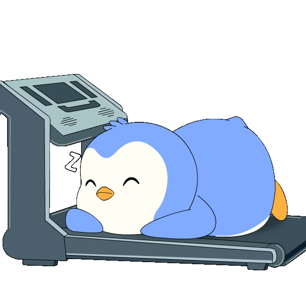 Working Out No Pain No Gain Sticker by Pudgy Penguins