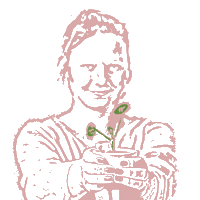 fraeuleinselbstgemacht happy smiling plant leaf Sticker
