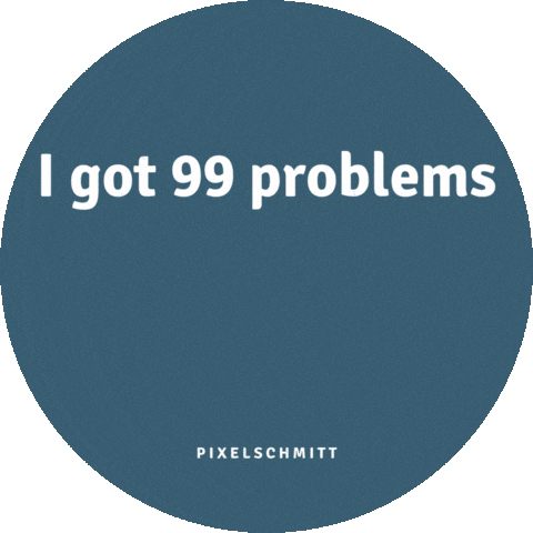 Hashtag 99Problems Sticker by thomas-pixelschmitt
