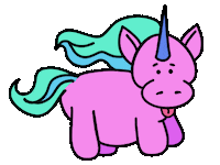 unicorn wink Sticker