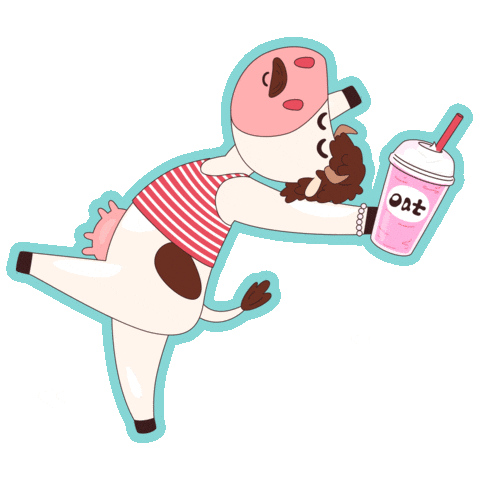 Go Vegan Oat Milk Sticker by PETA