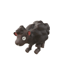 Jumping Black Sheep Sticker